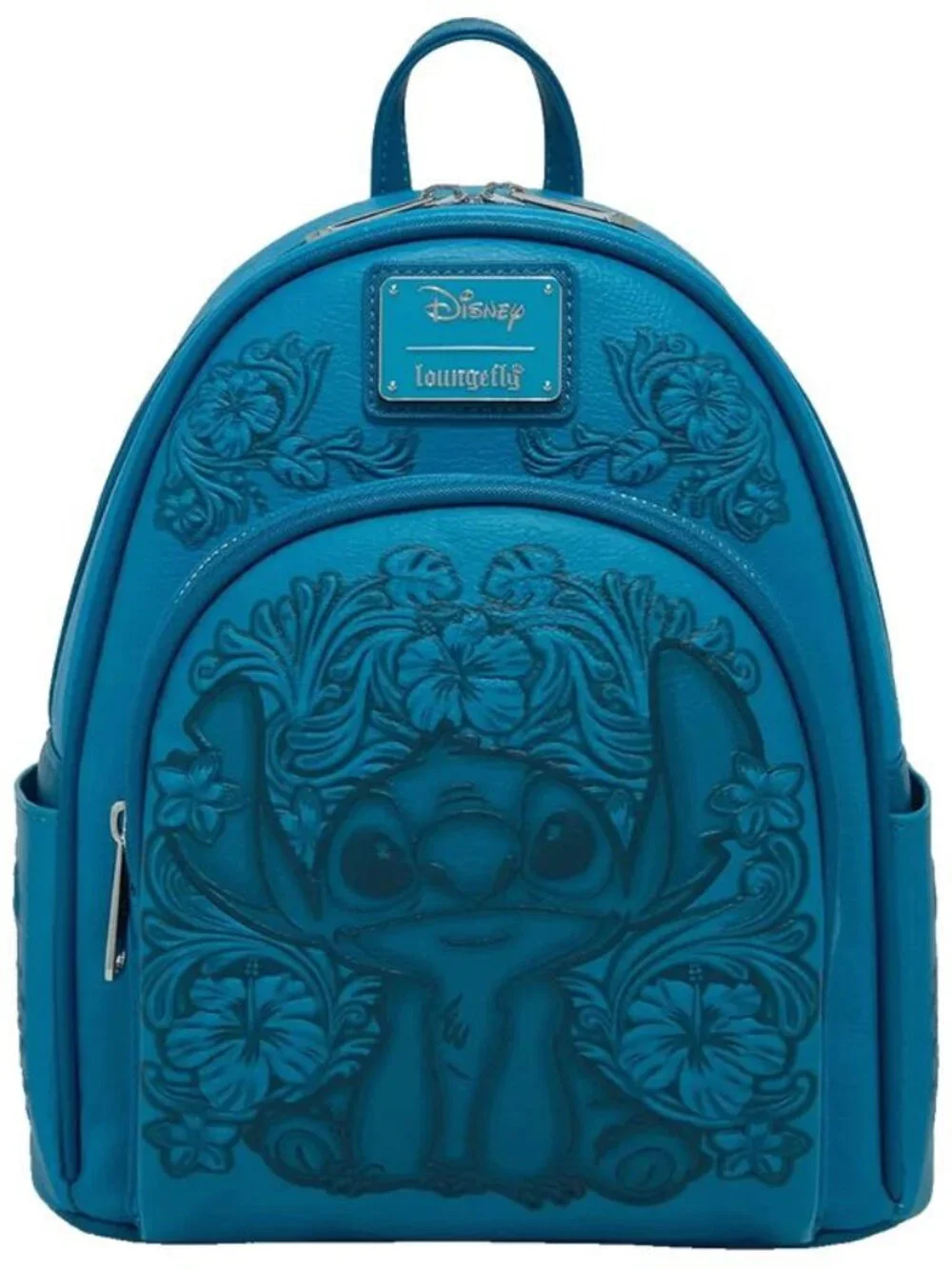 New with tags Loungefly Disney Lilo & Stitch Blue Tooling Debossed Mini Backpack